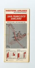 Image: timetable: Western Airlines International, San Francisco / Oakland