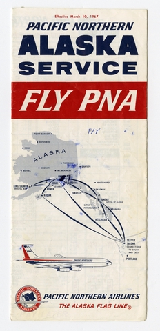 Timetable: Pacific Northern Airlines (PNA), Alaska service