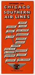 Image: timetable: Chicago and Southern Air Lines