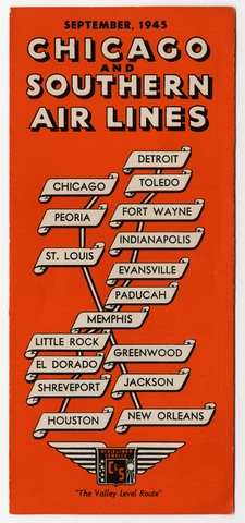 Timetable: Chicago and Southern Air Lines