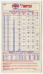 Image: timetable: SFO Helicopter Airlines, TWA (Trans World Airlines)