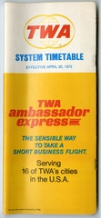 Image: timetable: TWA (Trans World Airlines)