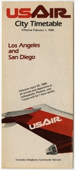 Image: timetable: USAir, Los Angeles and San Diego