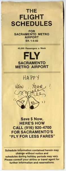 Image: timetable: Sacramento Metro Airport