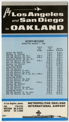 Image: timetable: Metropolitan Oakland International Airport, pocket schedule