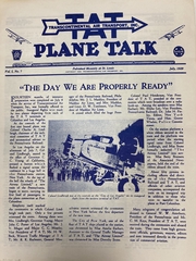 newsletter: Transcontinental Air Transport (TAT), Plane talk [1 issue, July 1929 (vol. 1 no. 7)]