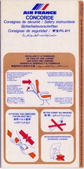 Image: safety information card: Air France, Concorde