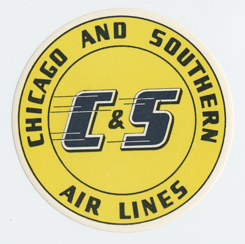 Luggage label: Chicago & Southern Air Lines (C&S)