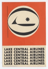 Image: luggage label: Lake Central Airlines