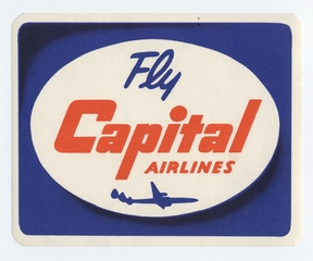 Image: luggage label: Capital Airlines, Lockheed L-049 Constellation