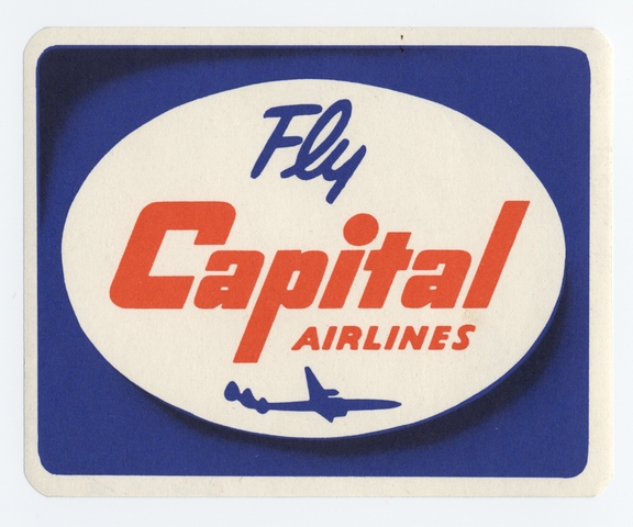 Luggage label: Capital Airlines, Lockheed L-049 Constellation