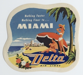 Image: luggage label: Delta Air Lines, Miami