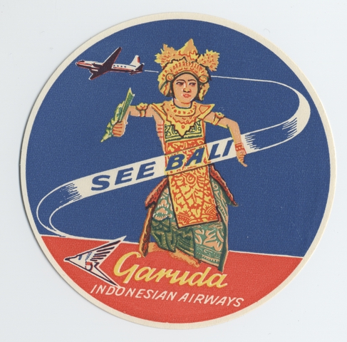 Luggage label: Garuda Indonesian Airways, Bali