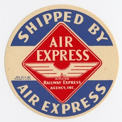 Image: luggage label: Air Express