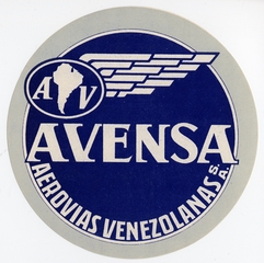 Image: luggage label: Avensa
