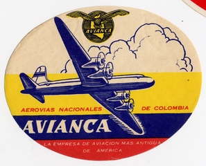 Image: luggage label: Avianca Airlines