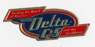 Image: luggage label:Delta-C&S (Chicago & Southern Air Lines)