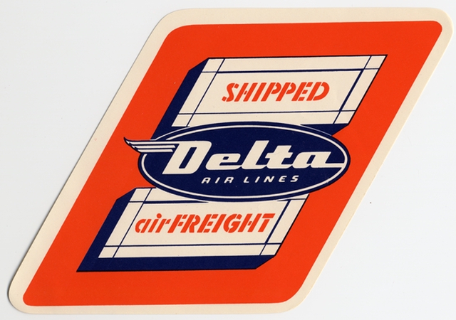 Cargo luggage label: Delta Air Lines