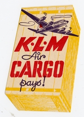 Image: luggage label: KLM (Royal Dutch Airlines) Cargo