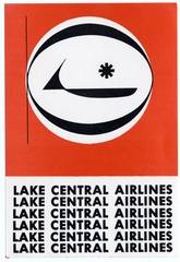 Image: luggage label: Lake Central Airlines