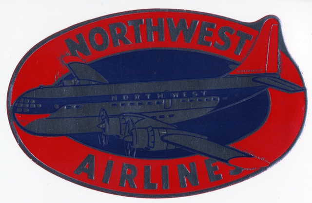 Luggage label: Northwest Airlines