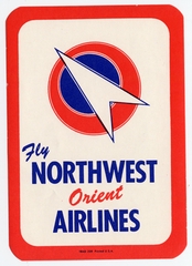 Image: luggage label: Northwest Orient Airlines