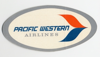 Image: luggage label: Pacific Western Airlines