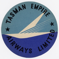 Image: luggage label: Tasman Empire Airways Limited (TEAL)