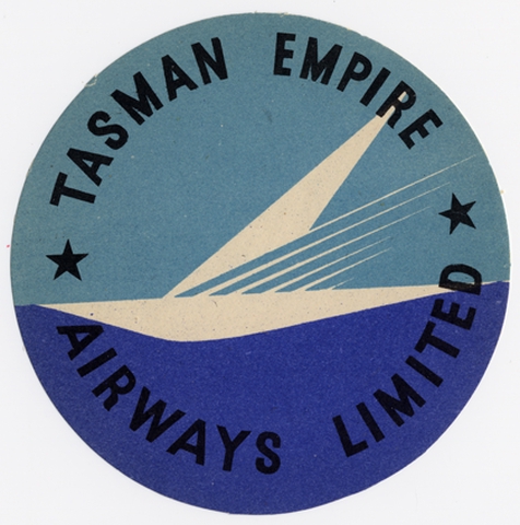 Luggage label: Tasman Empire Airways Limited (TEAL)
