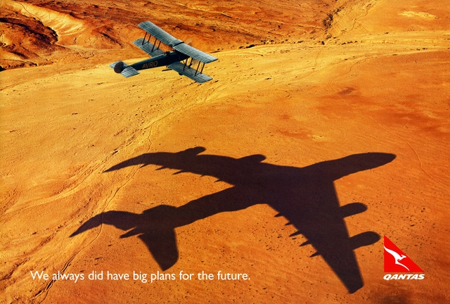 Aircraft promotional print: Qantas Airways, Airbus A380