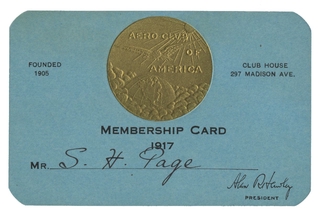 Image: membership card: Stanley Henry Page