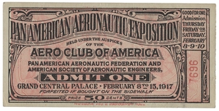 Image: admission ticket: Pan American Aeronautic Exposition, Aero Club of America