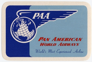 Image: luggage label: Pan American World Airways, World's Most Experienced Airline