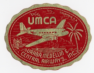 Image: sticker: Pan American Airways, UMCA (Uraba, Medellin and Central Airways)