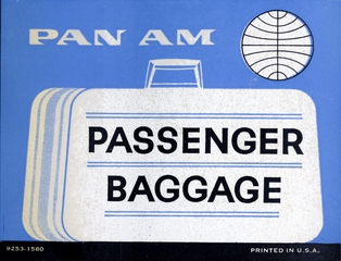 Image: luggage label: Pan American World Airways