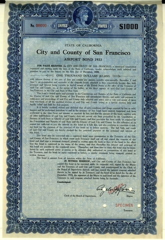 Airport bond: City and County of San Francisco