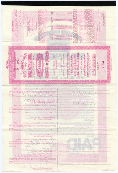 Image: airport bond: San Francisco International Airport (SFO), City and County of San Francisco