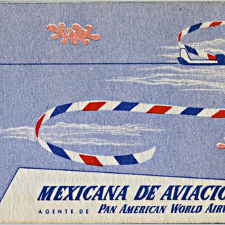 Image #1: airmail courtesy label booklet: Mexicana de Aviación