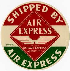 Image: luggage label: Air Express