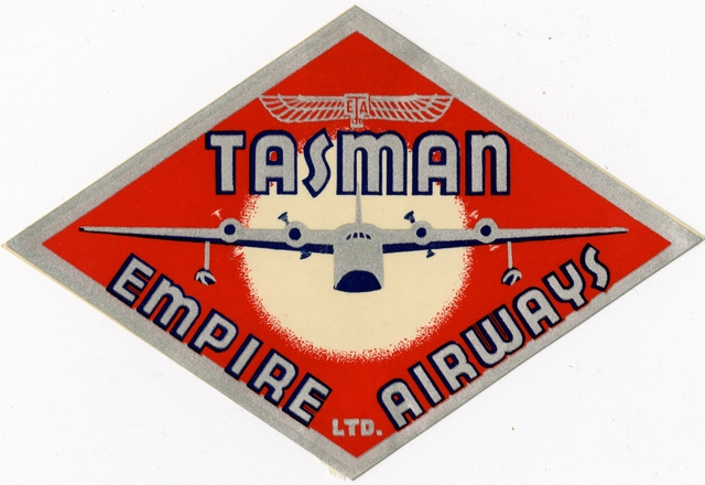 Luggage label: Tasman Empire Airways Limited (TEAL)
