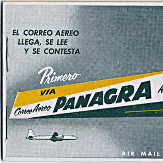 Image #1: airmail courtesy label booklet: Panagra (Pan American-Grace Airways)