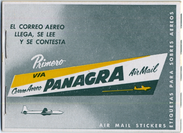 Airmail courtesy label booklet: Panagra (Pan American-Grace Airways)