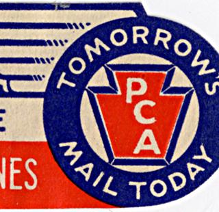 Image #1: airmail courtesy label: Pennsylvania Central Airlines