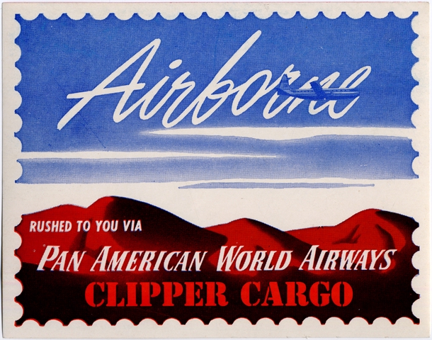 Shipping label: Pan American World Airways
