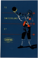 Image: luggage label: Sabena Belgian World Airlines, Switzerland