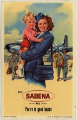 Image: luggage label: Sabena Belgian World Airlines 