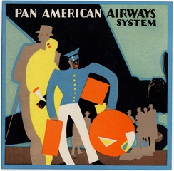 Image: luggage label: Pan American Airways System