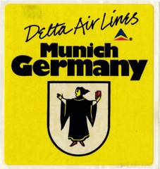Image: luggage label: Delta Air Lines, Munich