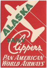Image: luggage label: Pan American World Airways, Alaska
