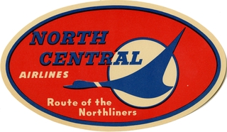 Image: luggage label: North Central Airlines